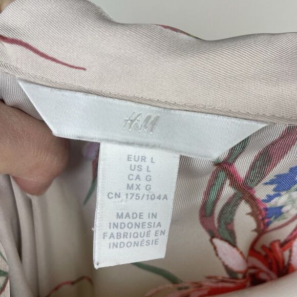 y2k style oversized H&M bohemian floral print kimono blazer size large - Picture 7 of 10